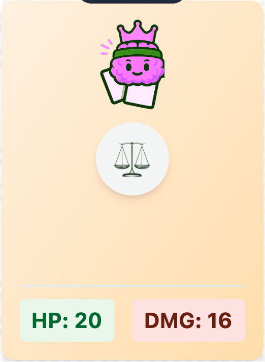 Screenshot of Flashcard Royale Card Unit.