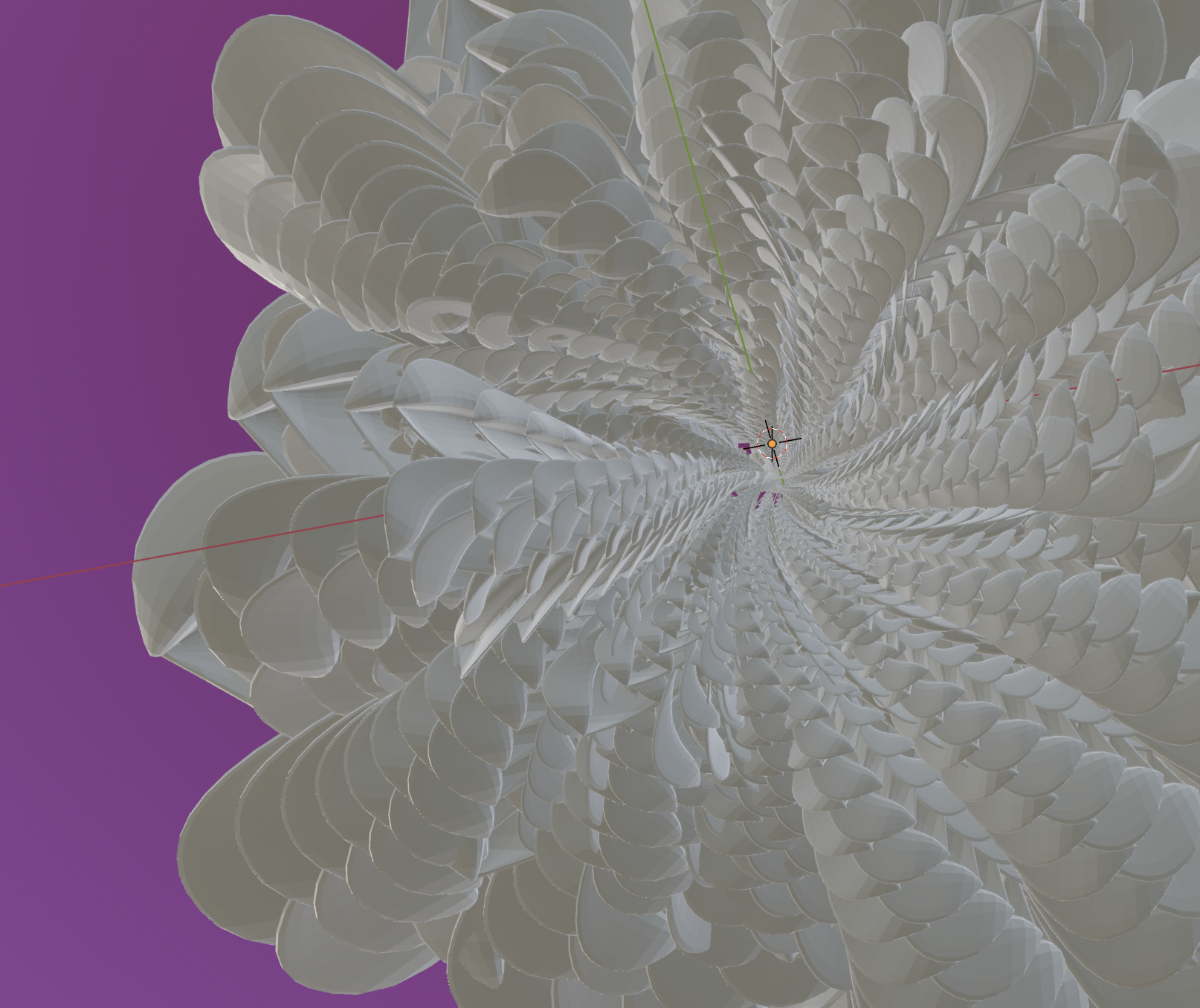 Example of Output of Blender Geometry Nodes setup for plant generation.