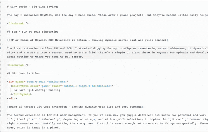 Raycast SSH/SCP Extension.