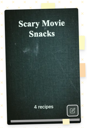 Scary Movie Snacks Recipe Book.