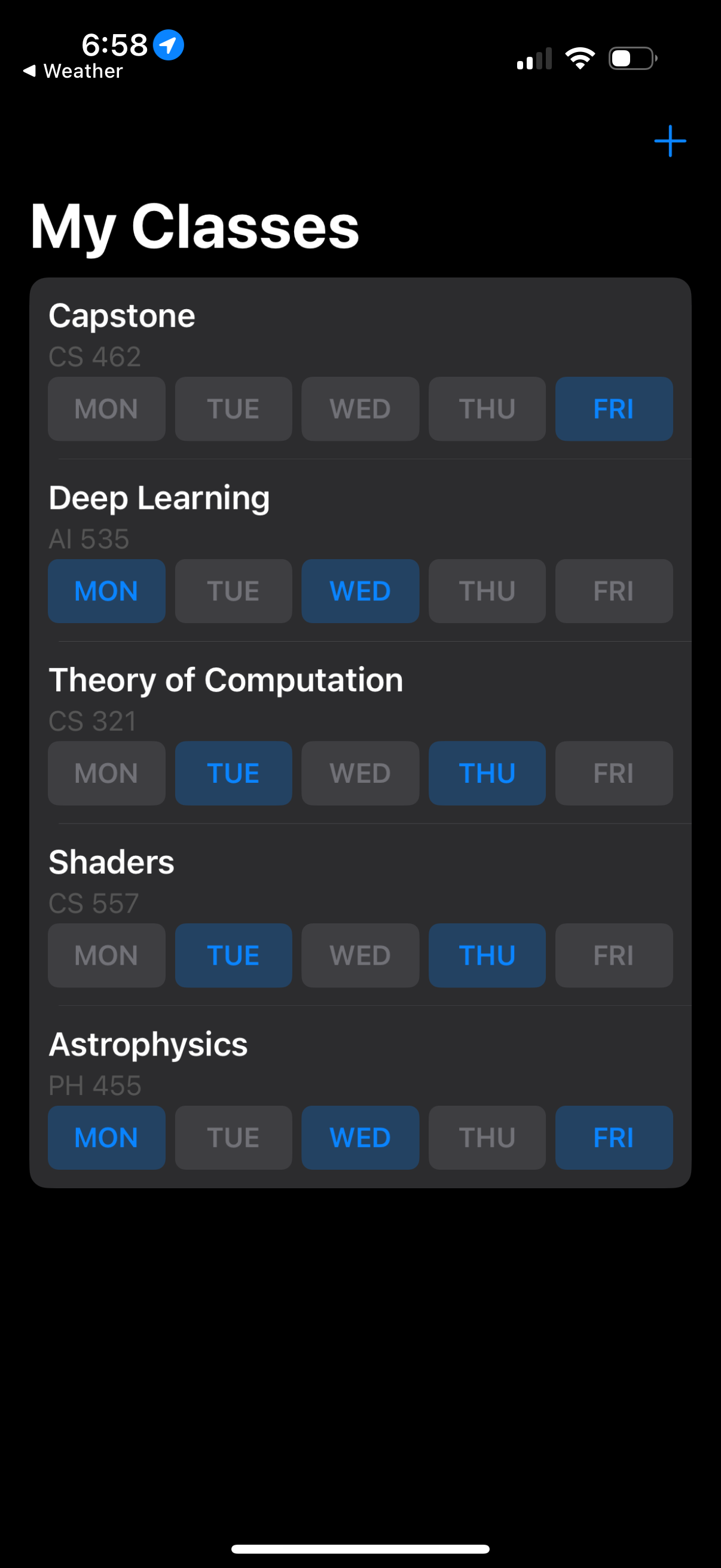 Screenshot of Simple Timeline App UI.
