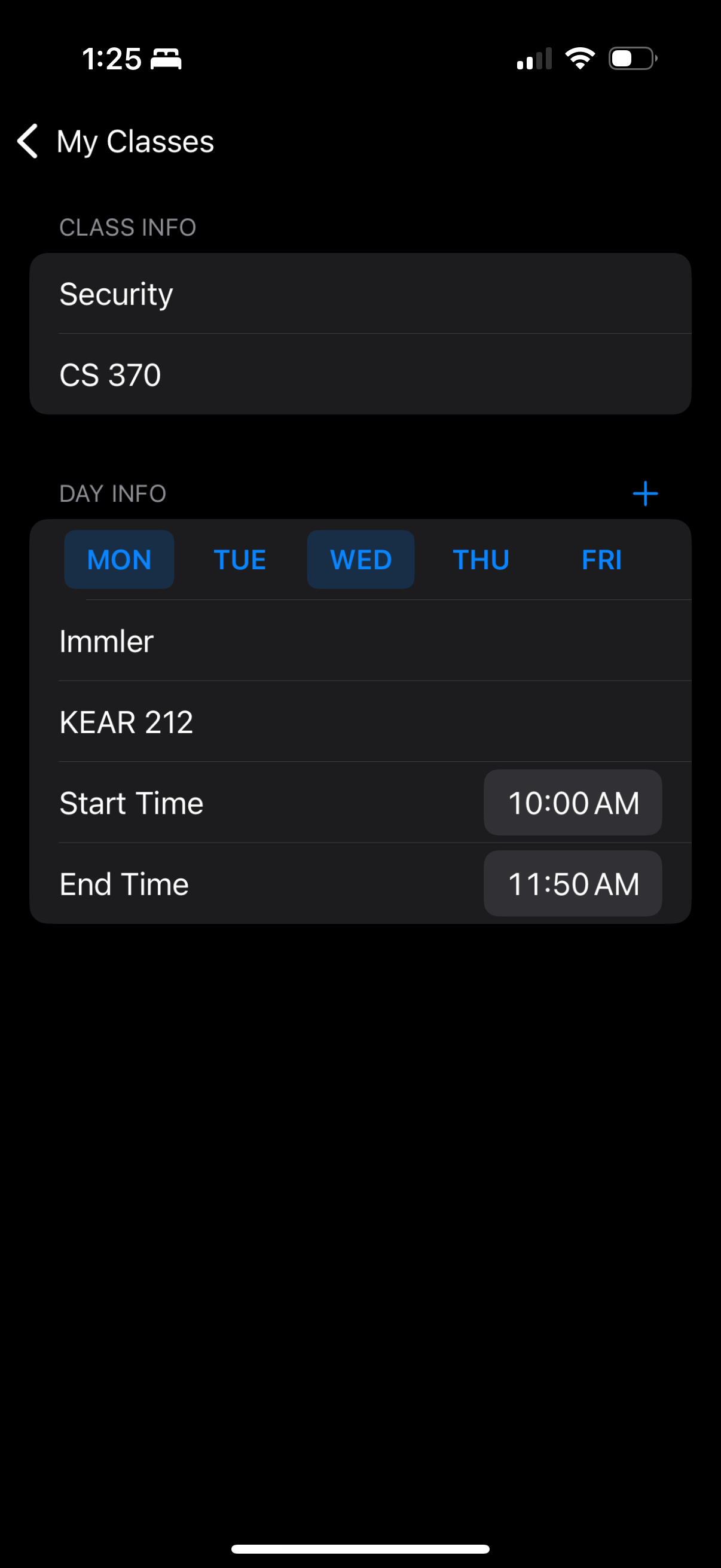 Screenshot of Simple Timeline App UI.