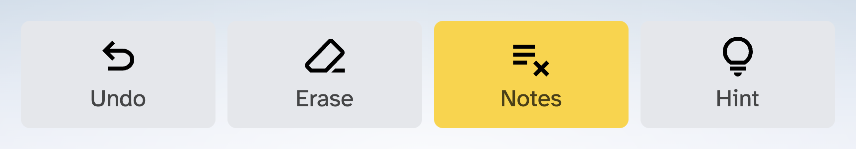 Sudoku UI Screenshot - Buttons.