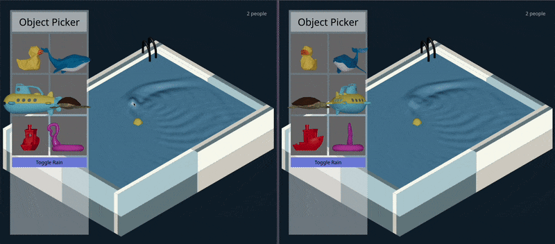 Screenshot of Water Playground Simulation Multiplayer.