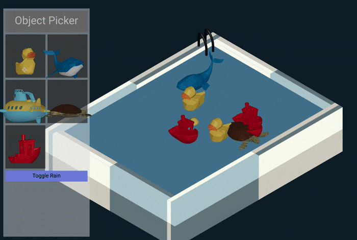 Screenshot of Water Playground Simulation Toys.